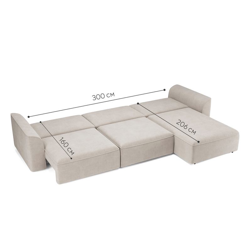 Мун трехмодульный угловой с подлокотниками barsa 817